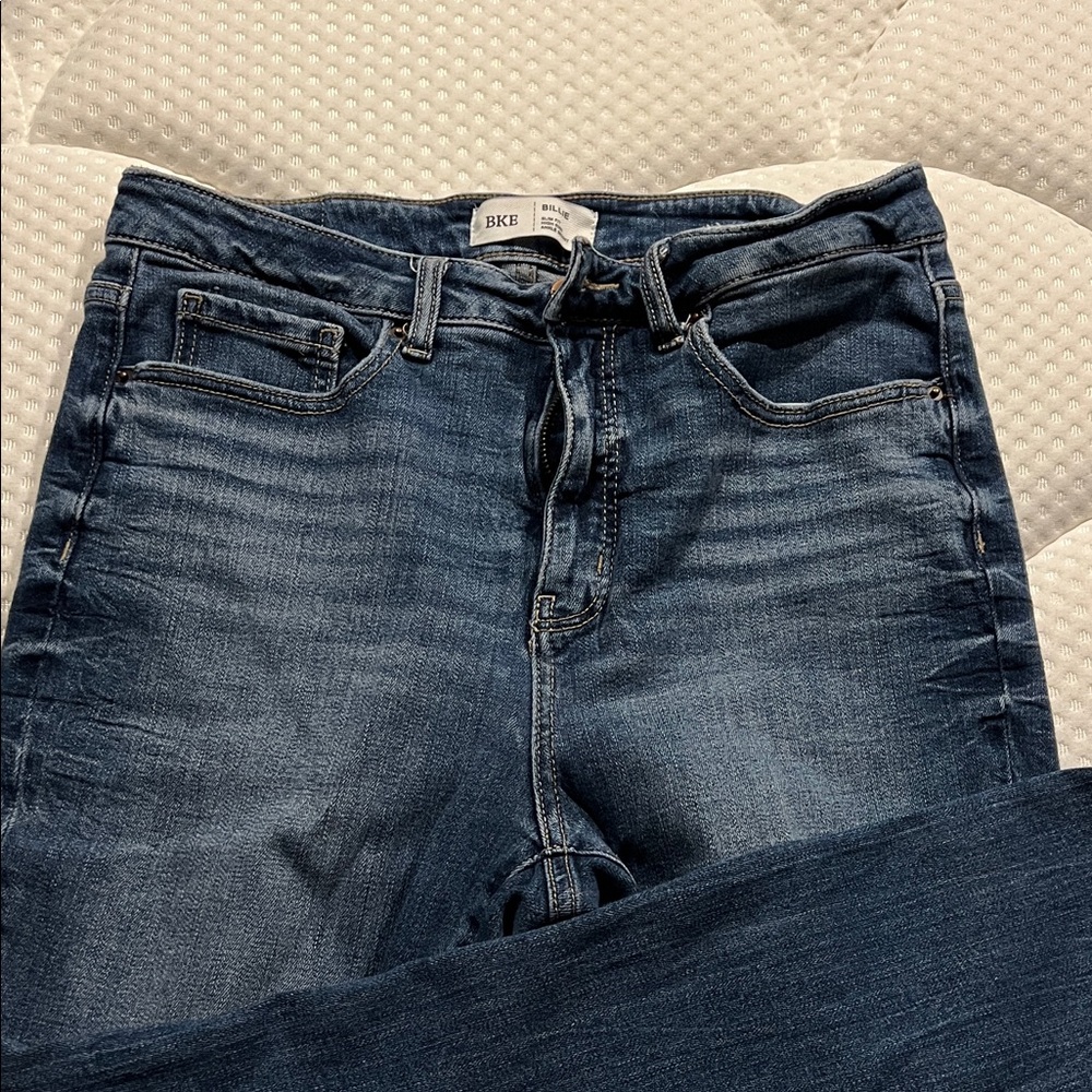 BKE Women's Dark Blue Skinny Jeans